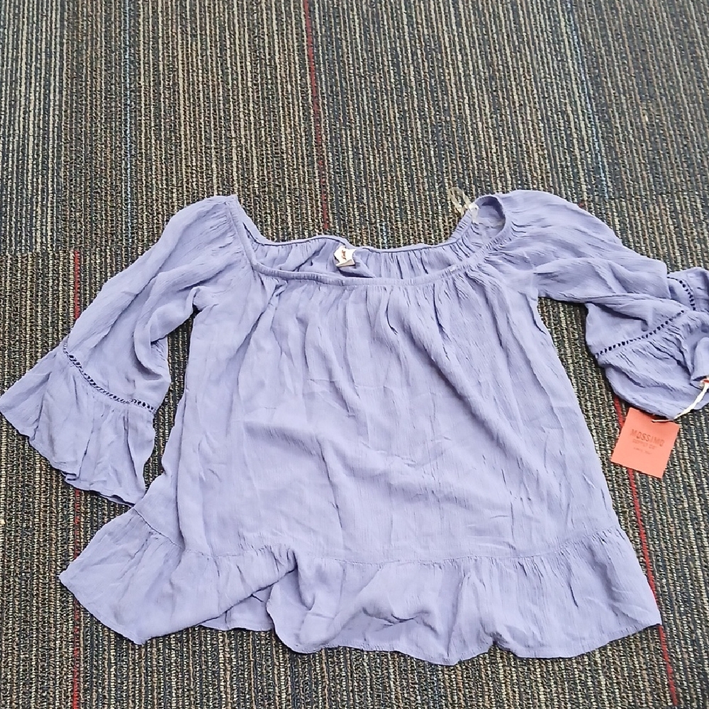 NWT Mossimo Light Purple Off-Shoulder Blouse medium